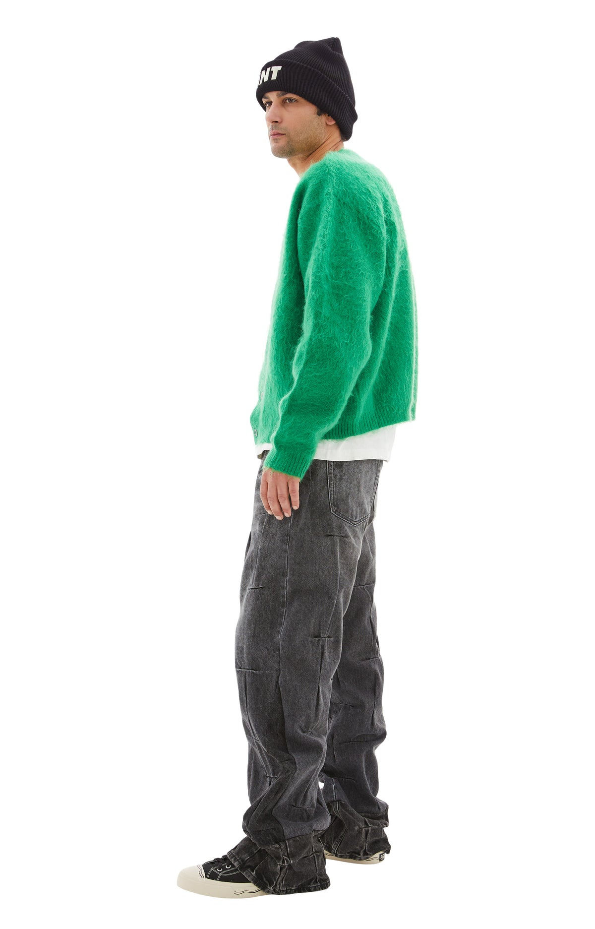 SM MOHAIR CARDIGAN (GREEN) - 2