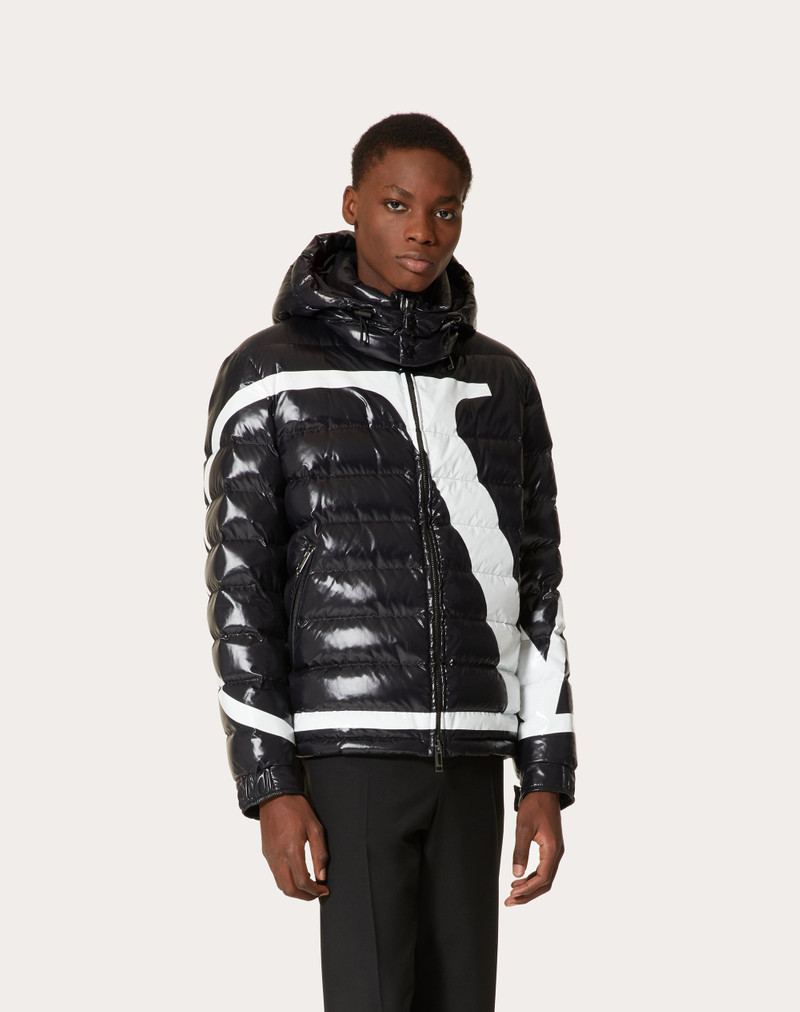 NYLON PUFFER JACKET WITH VLOGO SIGNATURE PRINT 3