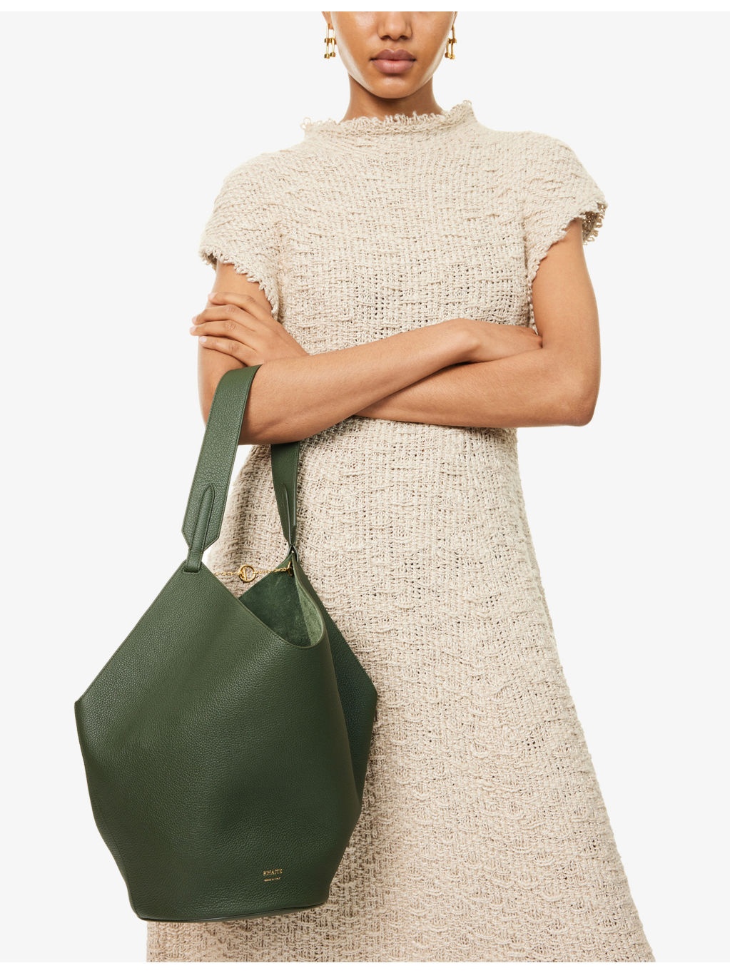 Lotus Small Leather Tote Bag - 2