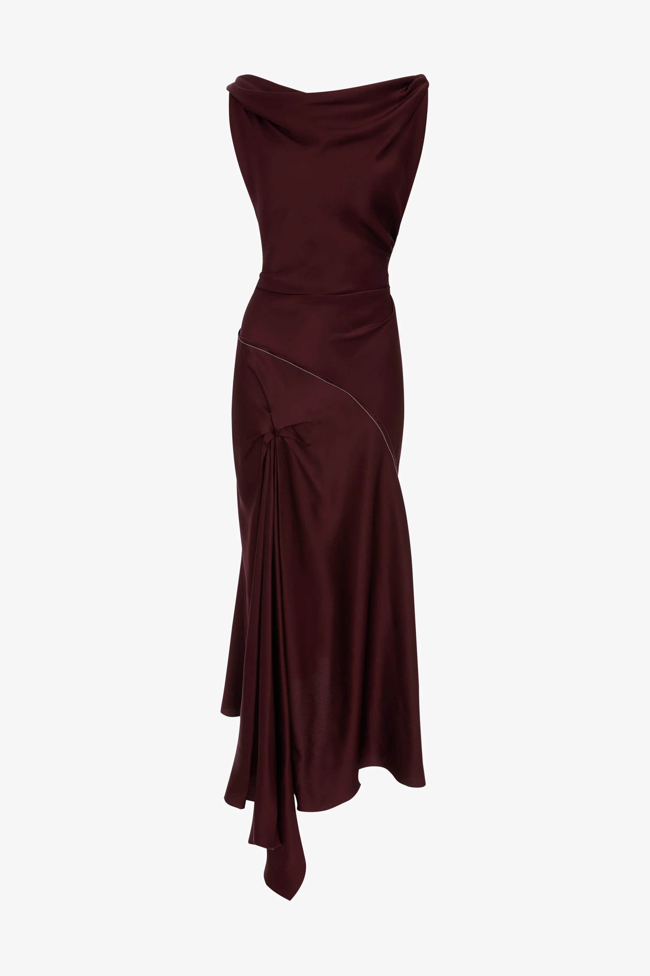 Posy Midi Dress in Burgundy - 1