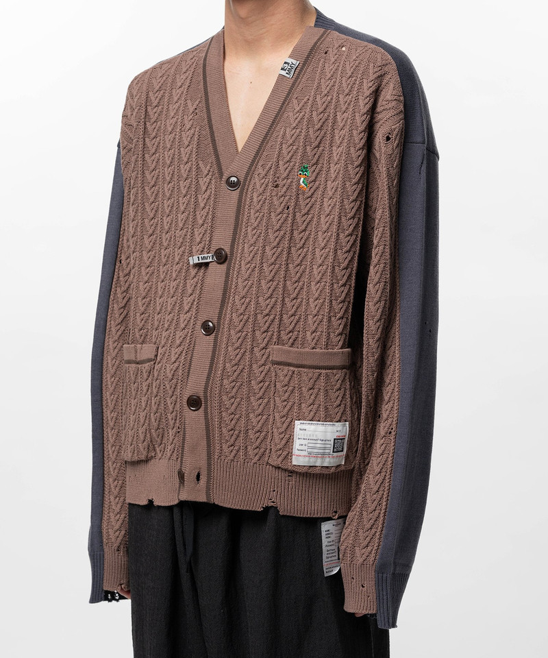 Front Back Combined Knit Cardigan 11