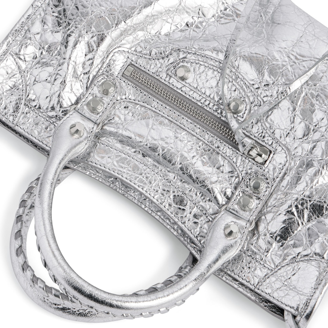 Women's Le City Small Bag Metallized in Silver - 6