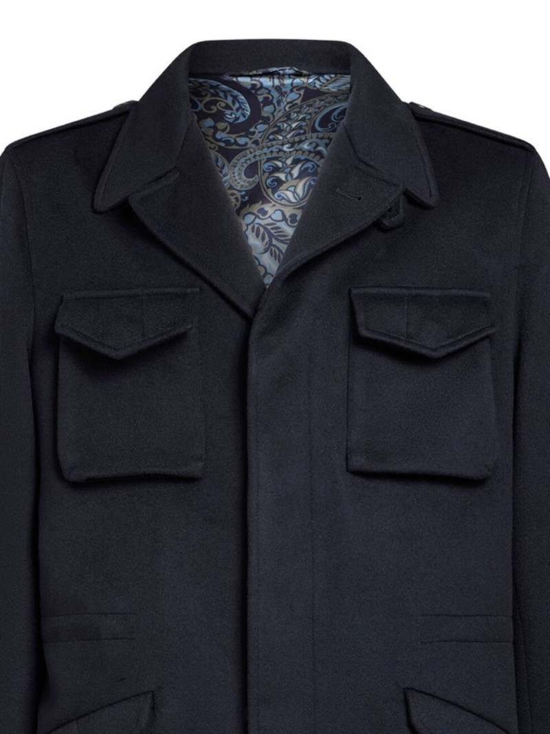 Etro flap-pocket cashmere jacket outlook