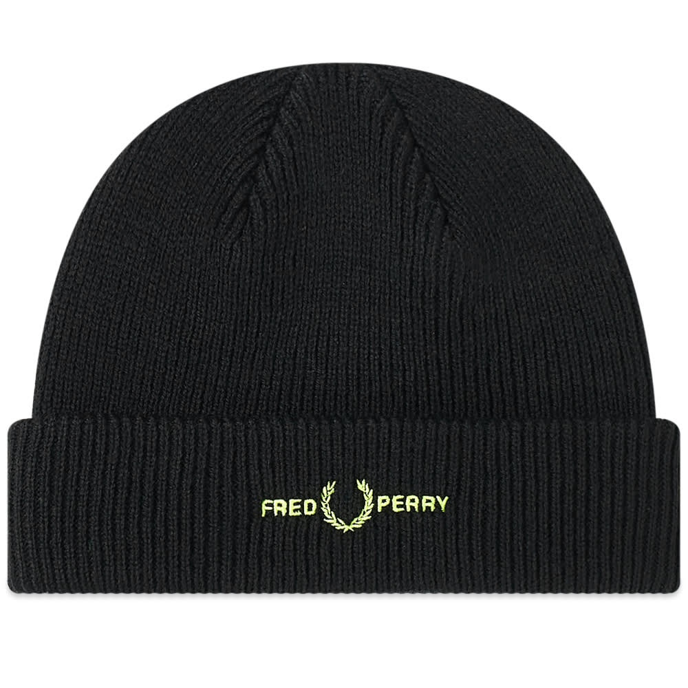 Fred Perry Authentic Graphic Branded Beanie - 1