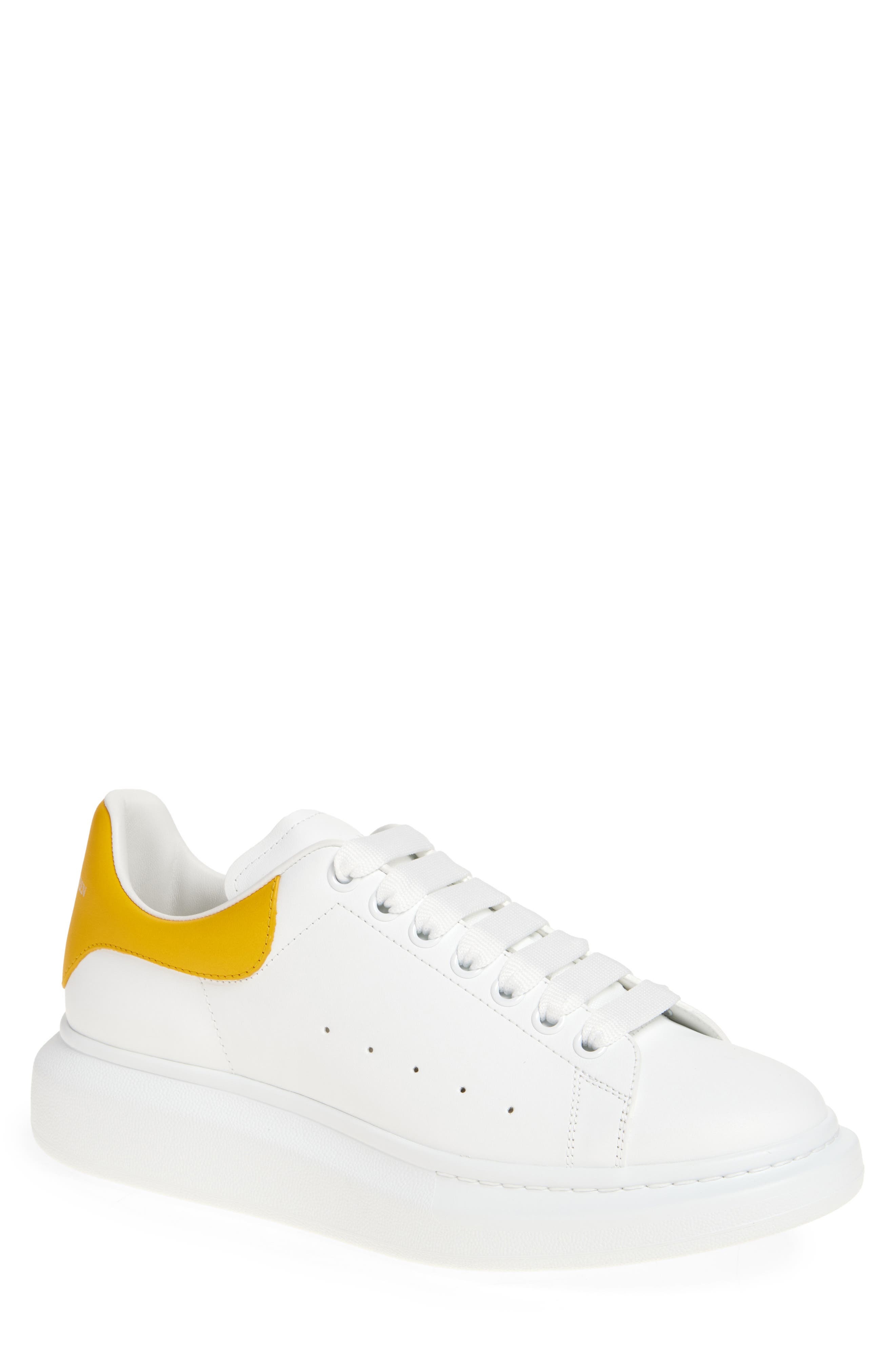 McQueen Oversized Sneaker in Off White/Yellow at Nordstrom - 1