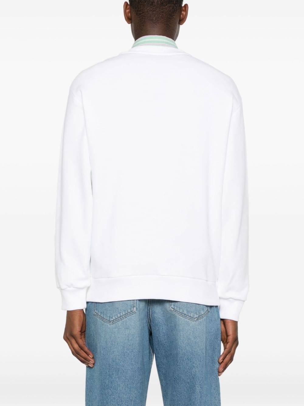 logo-print cotton sweatshirt - 4