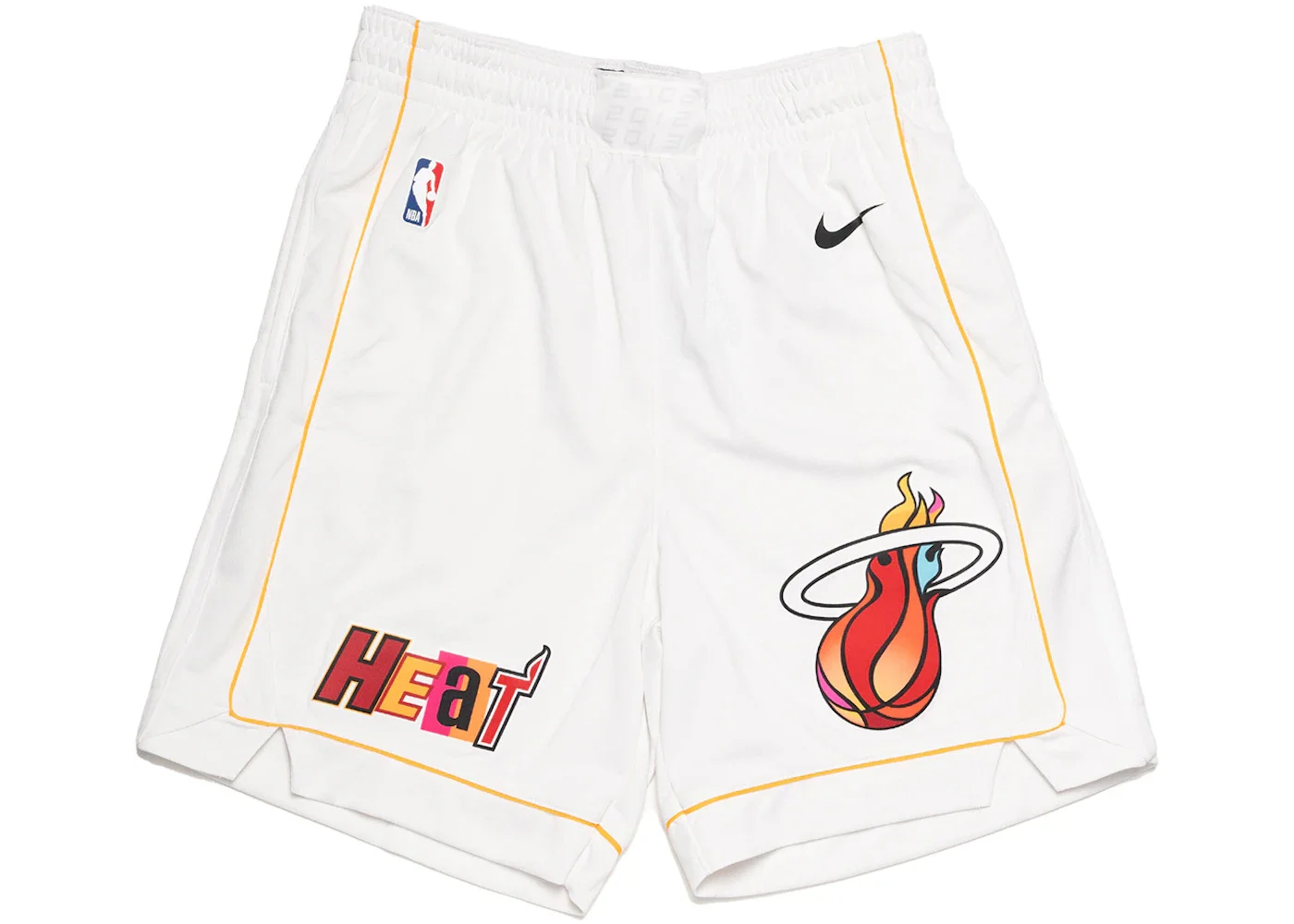 Nike NBA Miami Heat City Edition Swingman Shorts White - 1
