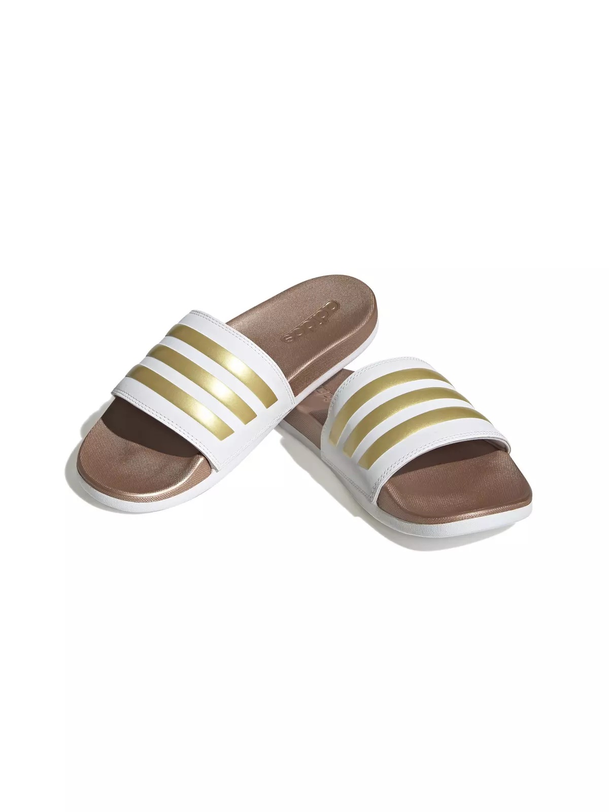 Adilette Comfort "Cloud White/Cloud White/Matte Gold" Women's Slide - 3