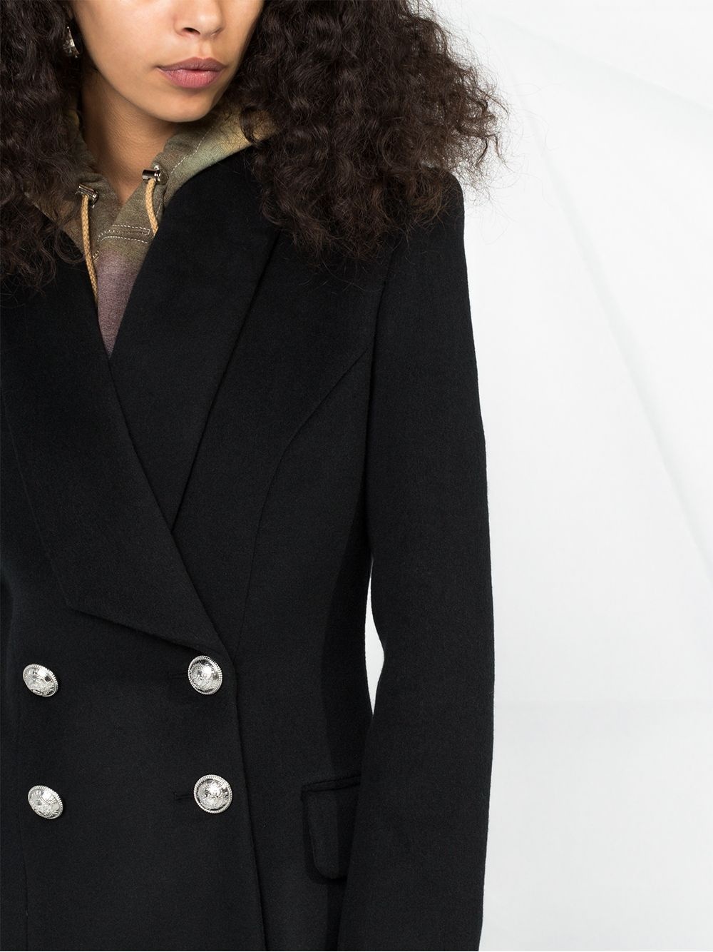 double breasted tailored coat - 5