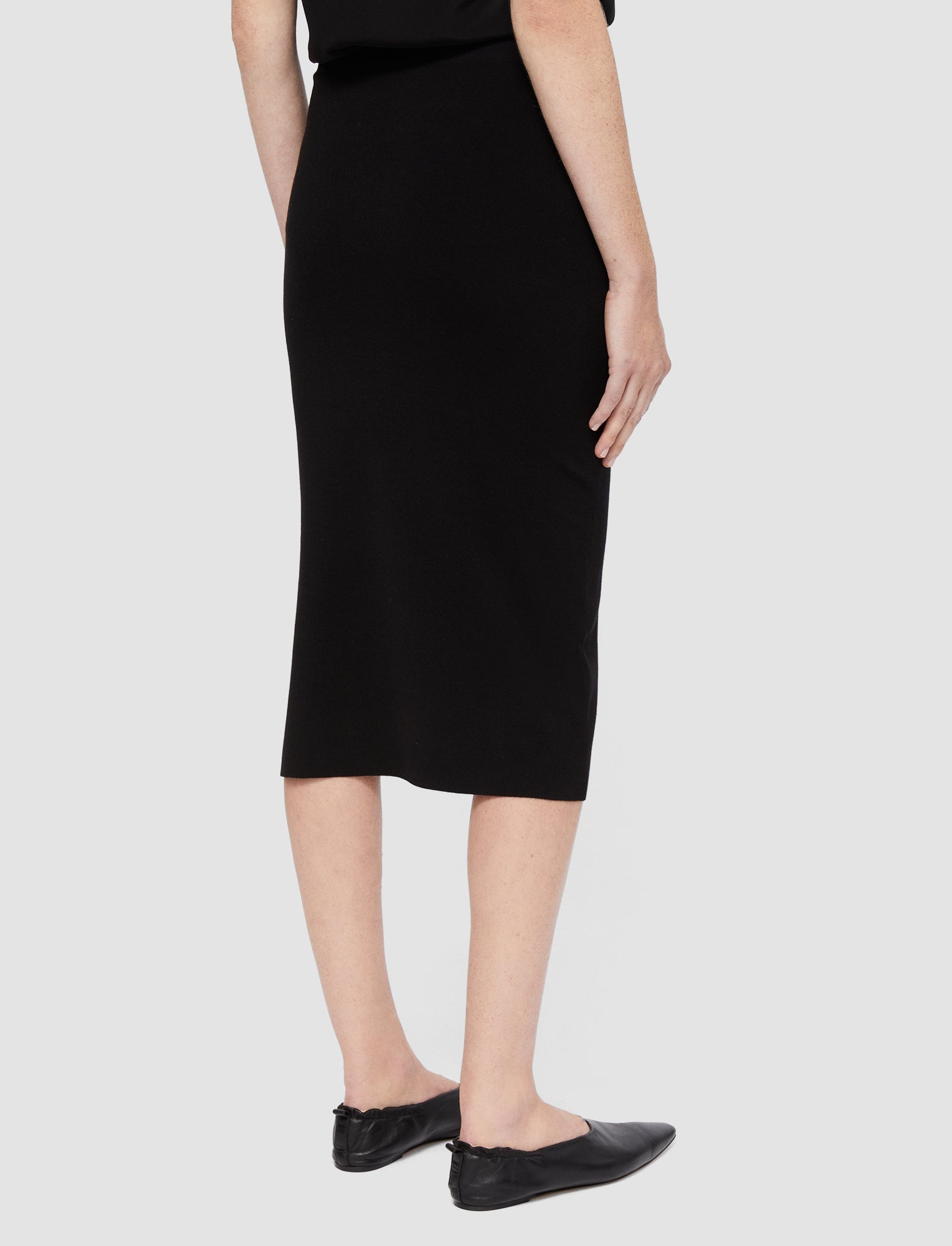 Silk Stretch Pencil Skirt - 4