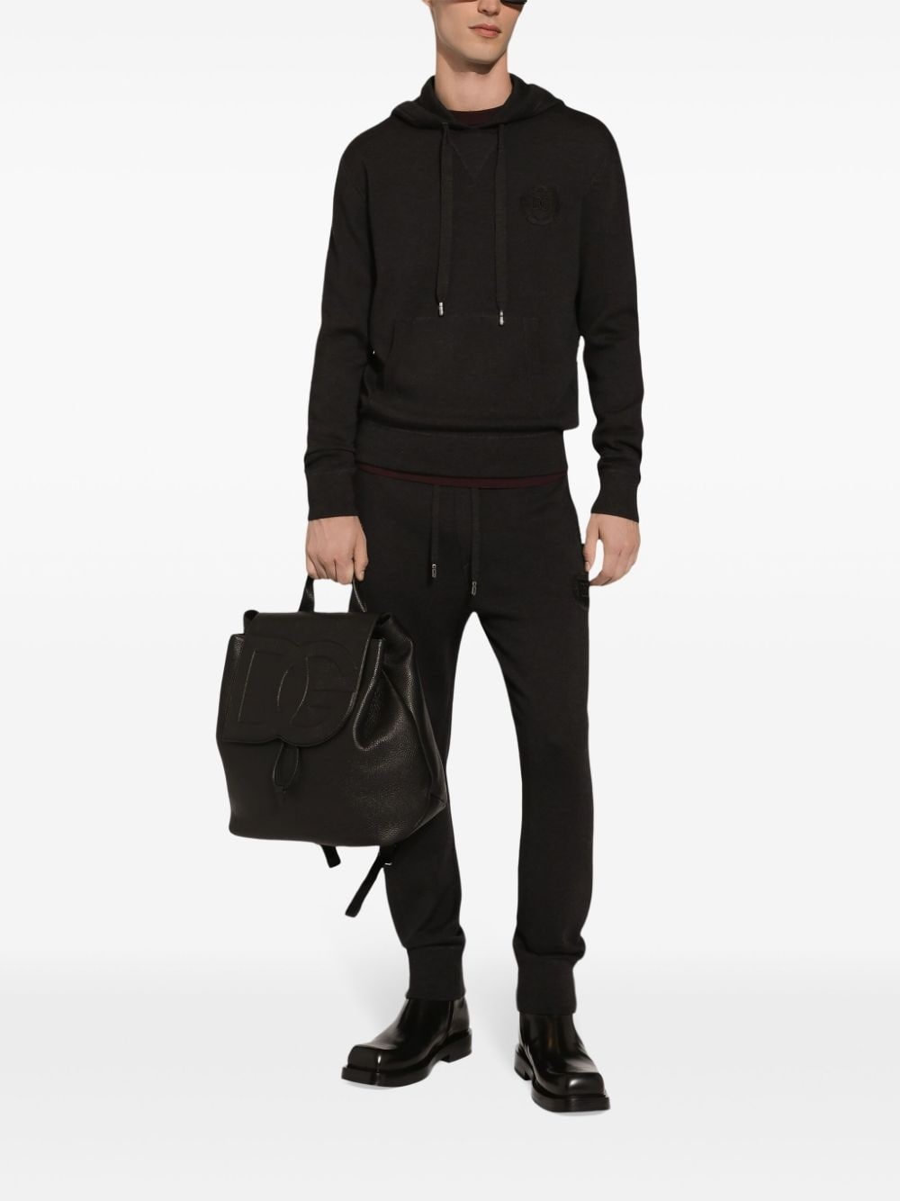 logo-embroidered hoodie - 2