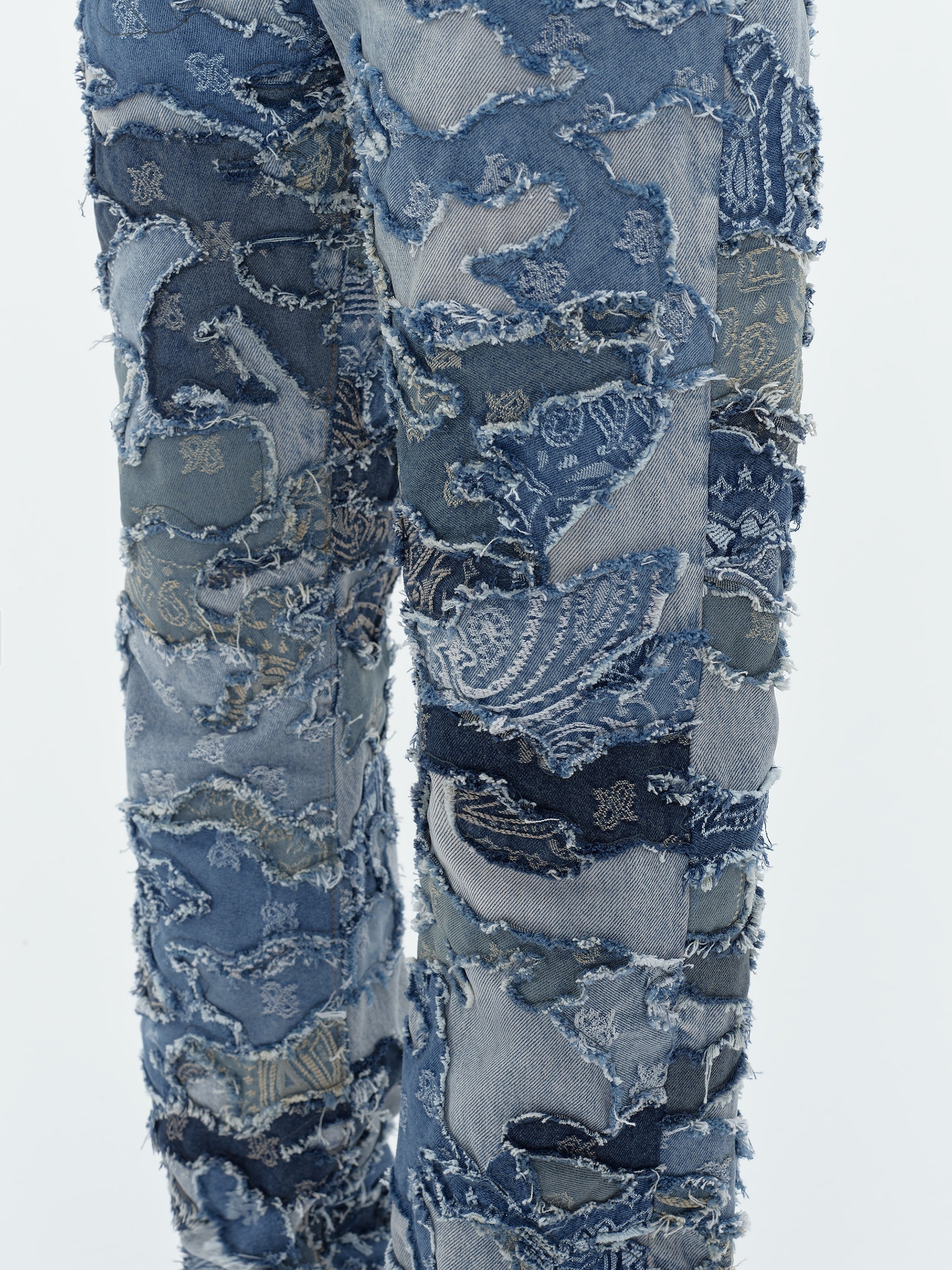 PATCHWORK CAMO STRAIGHT JEAN - 7