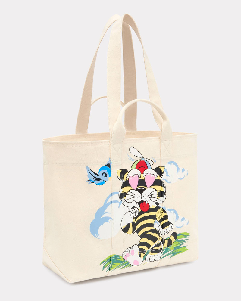 'KENZO Cartoon' large tote bag in canvas 1