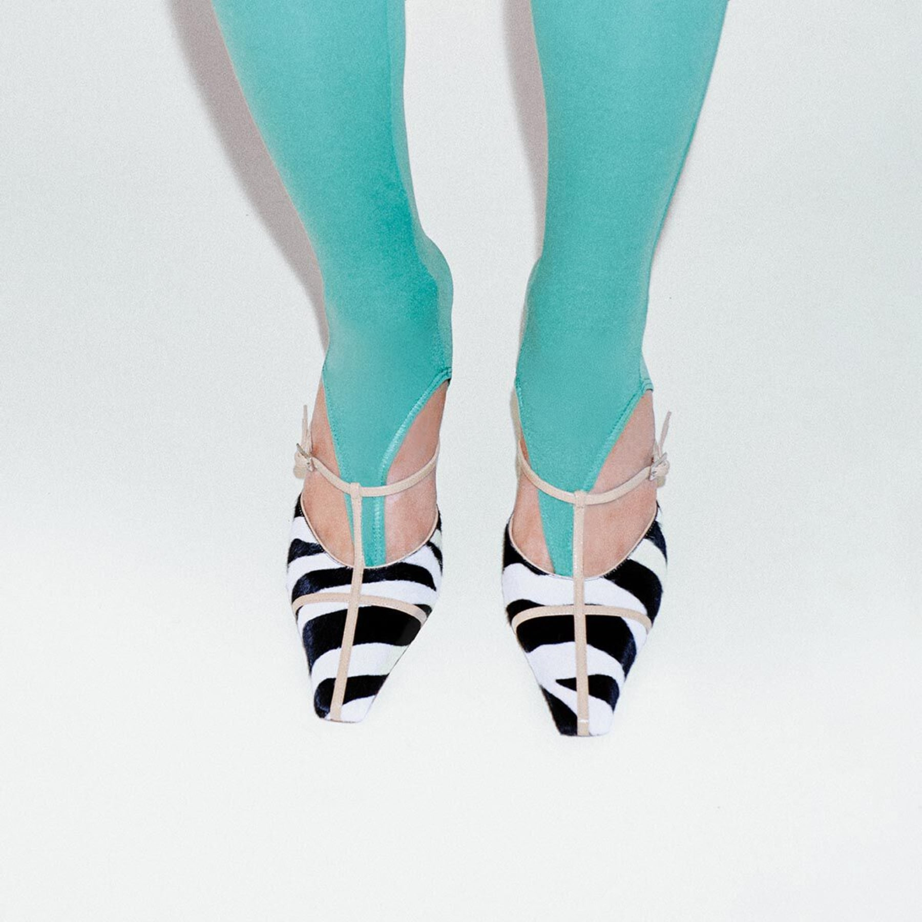 Gloria Mule 85
Natural Zebra Print Pony Leather Mules - 6