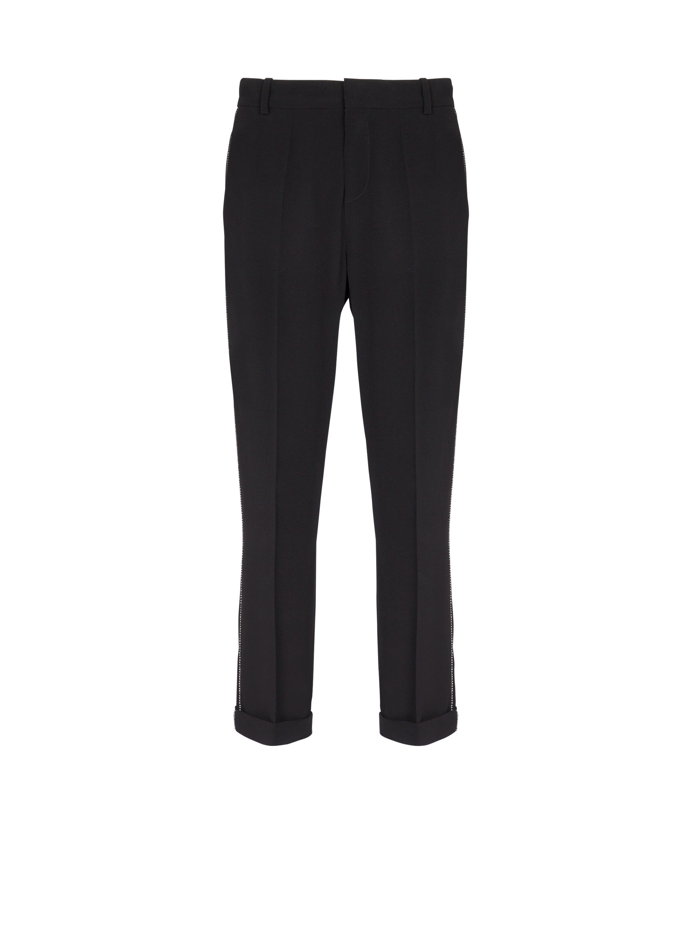 Crepe and rhinestone trousers - 1