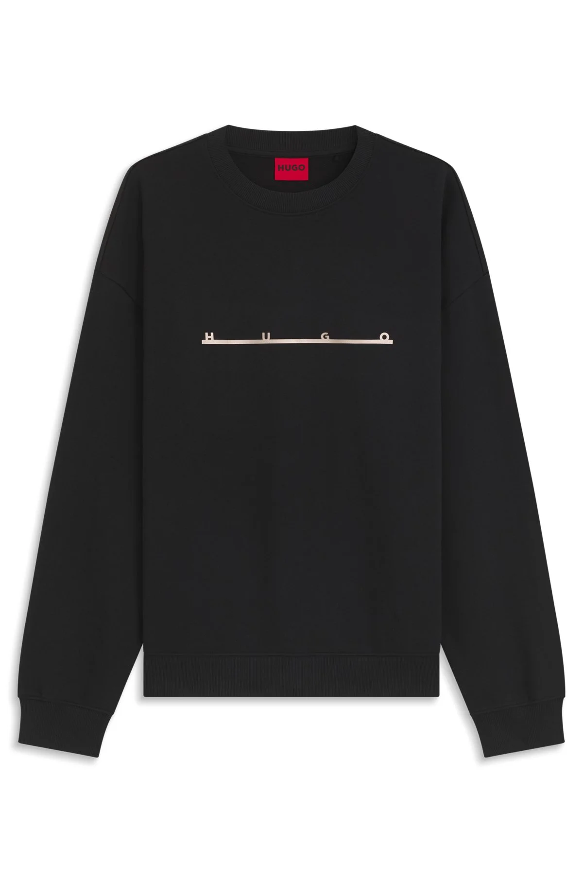 COTTON SWEATSHIRT WITH SPACED LOGO PRINT - 1