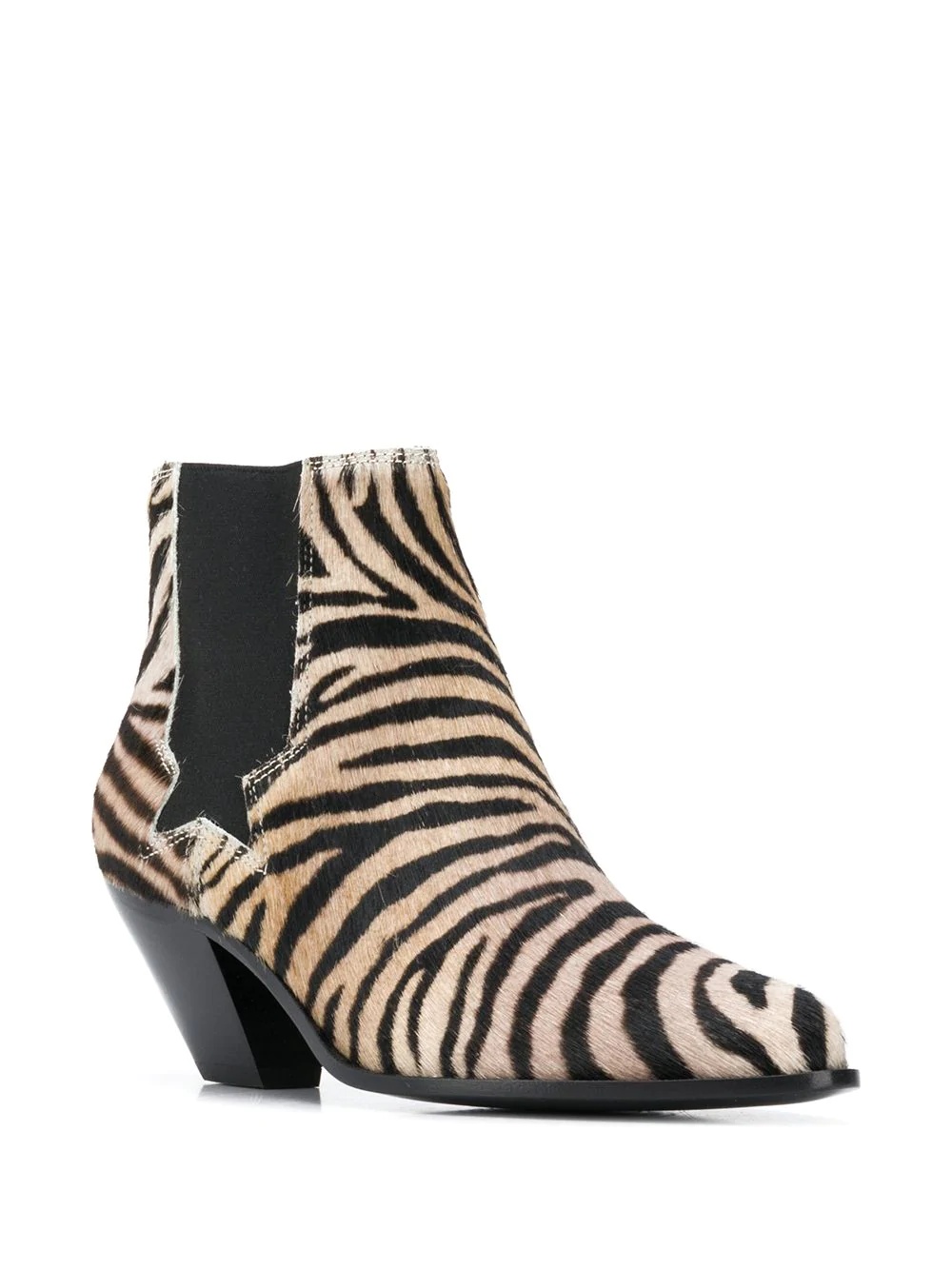 tiger print ankle boots - 2