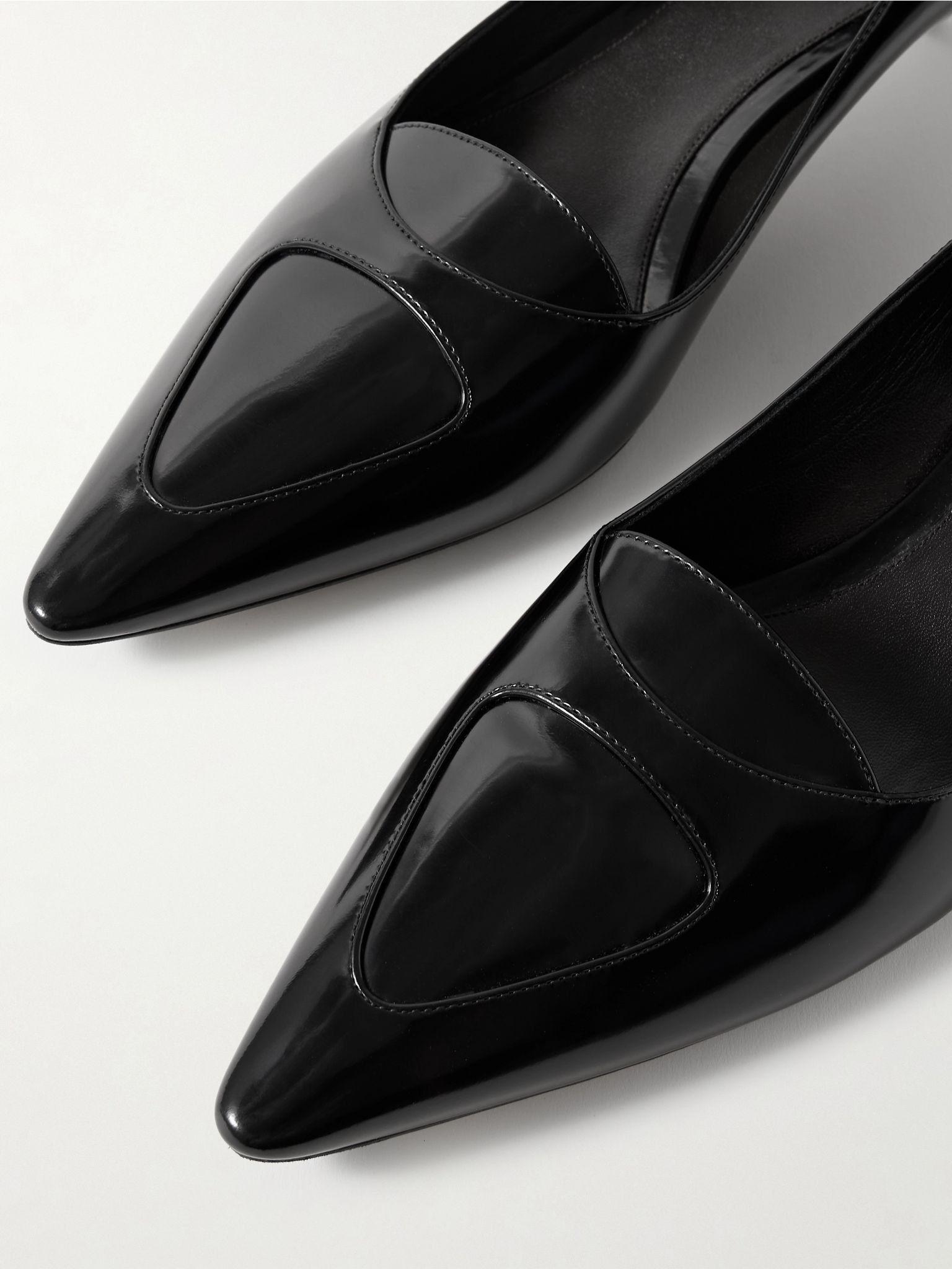 Viv glossed-leather pumps Black - 4