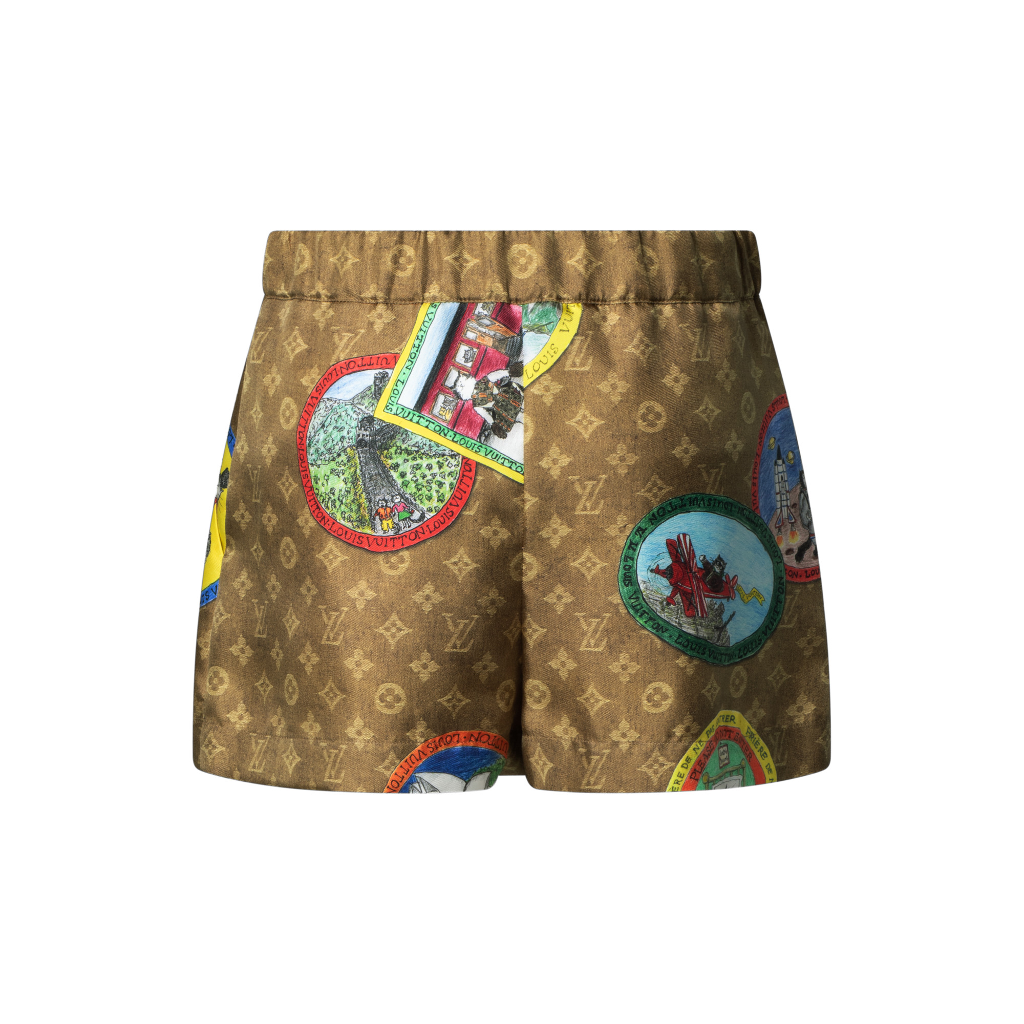 Monogram Cat Stamp Shorts - 3