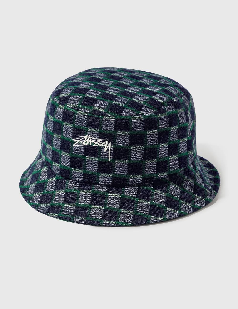 Brent Check Wool Bucket Hat - 1