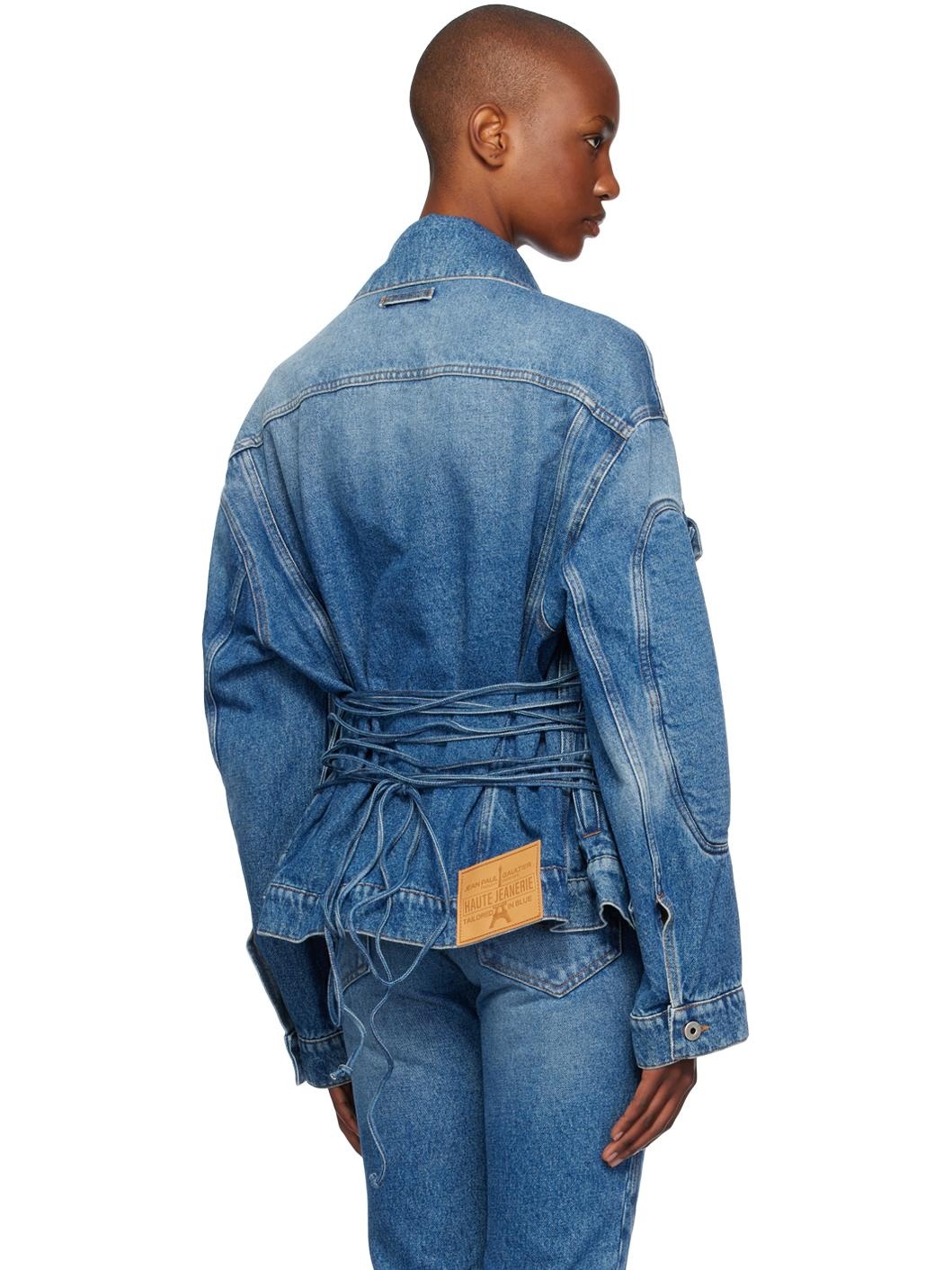 Blue Lacing Denim Jacket - 3