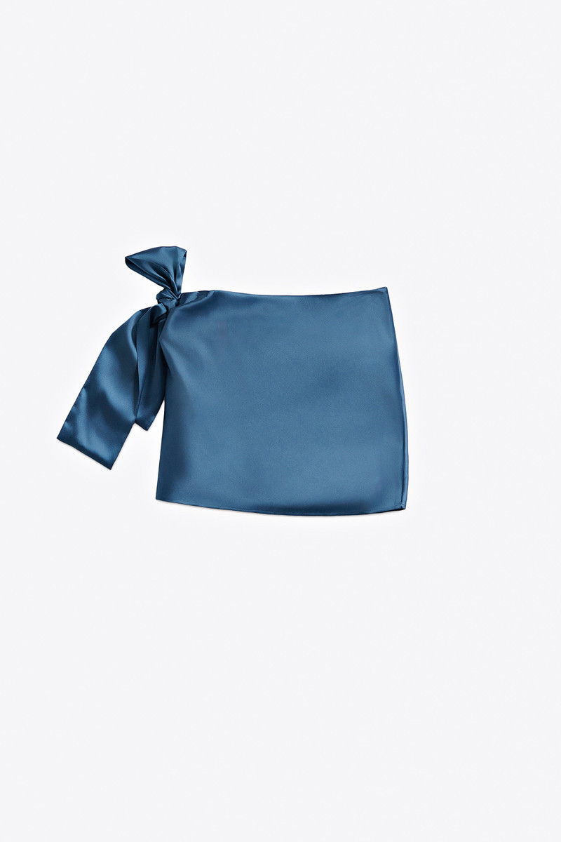 AREA CRYSTAL EMBELLISHED SATIN MINI SKIRT outlook
