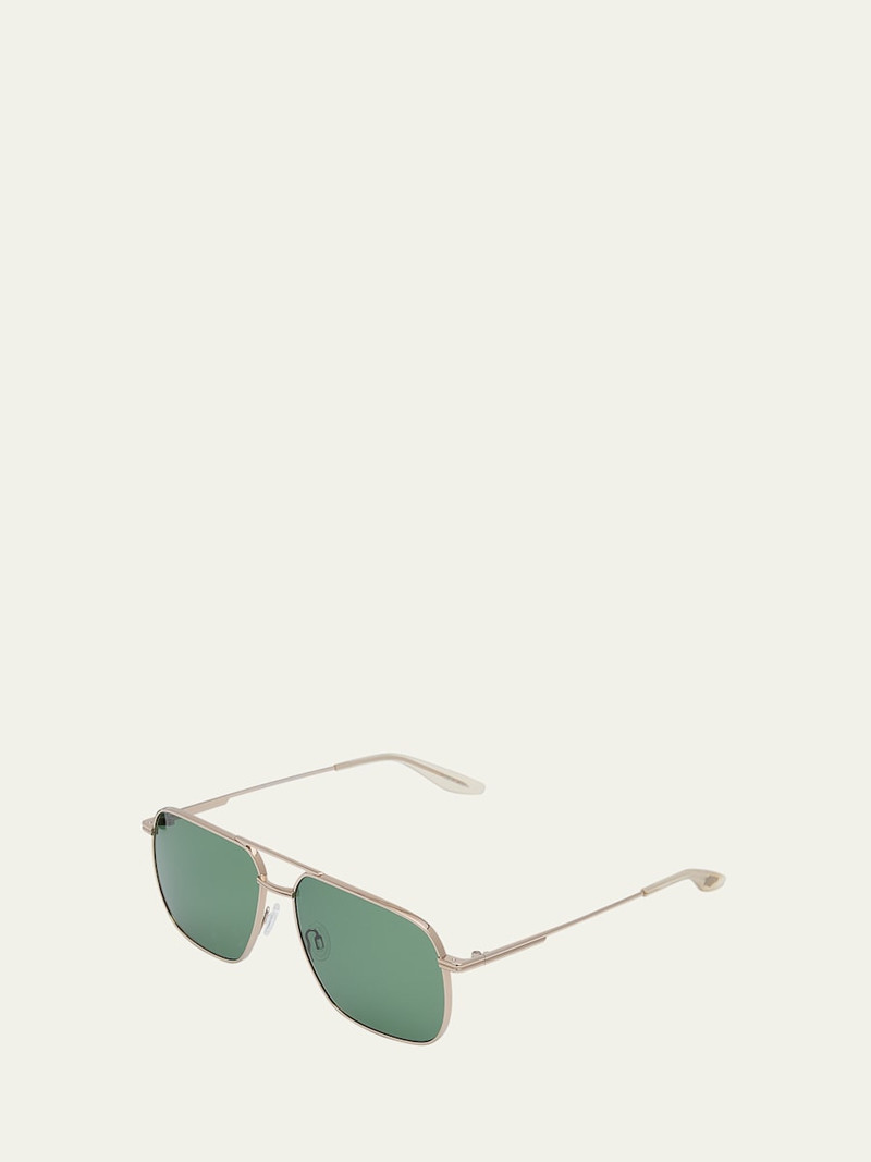 BARTON PERREIRA x 007 Men's Royale Double-Bridge Titanium Aviator Sunglasses outlook