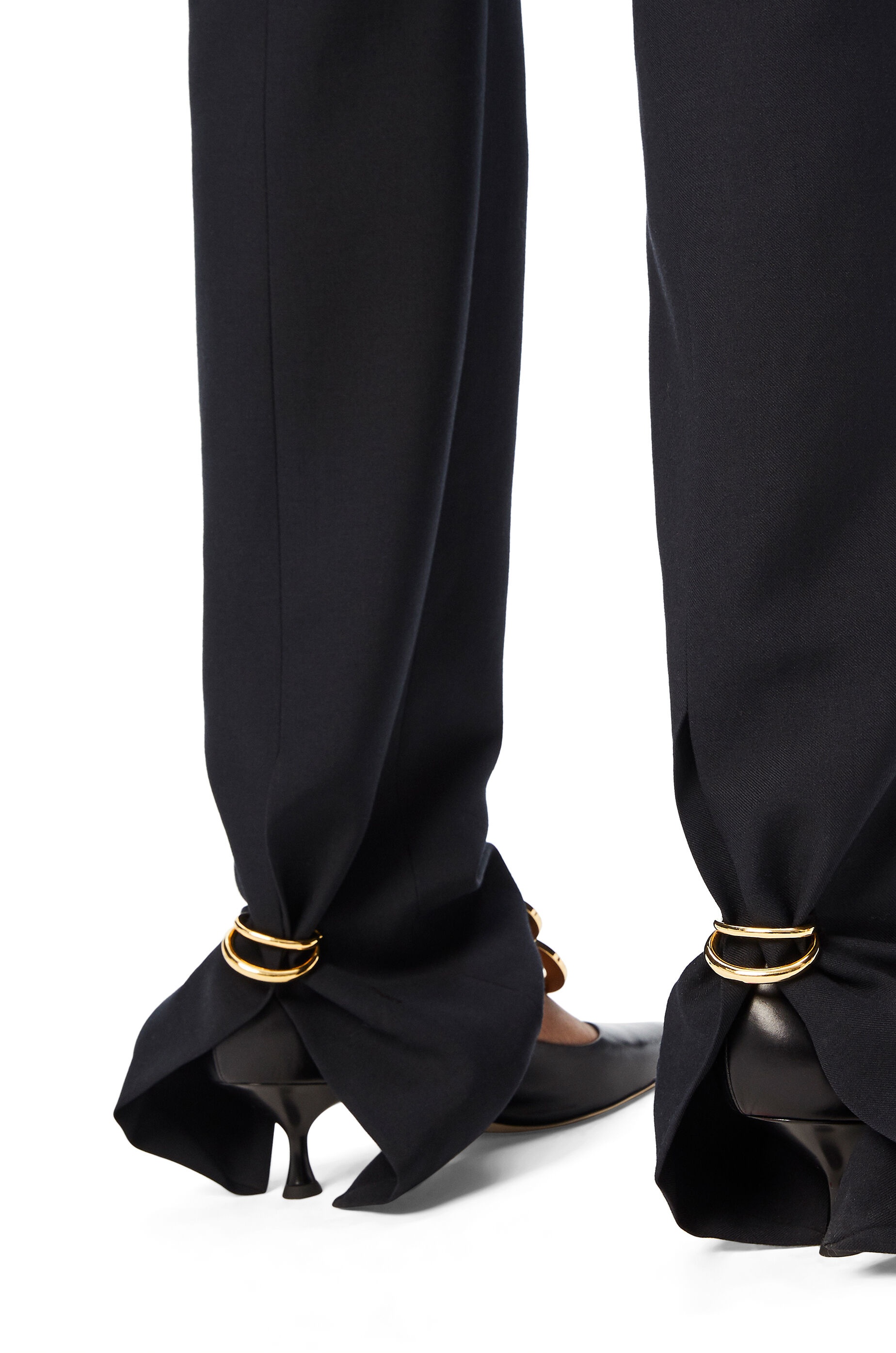 Ring trousers in wool and silk - 5