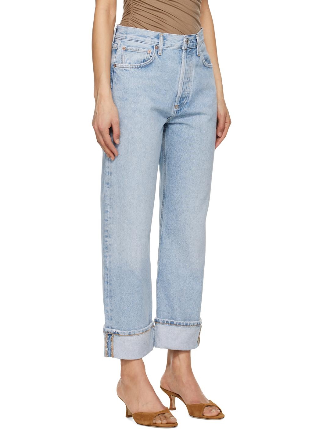 Blue Fran Low Slung Straight Jeans - 2