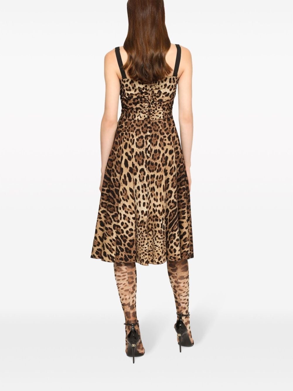 leopard-print midi dress - 4