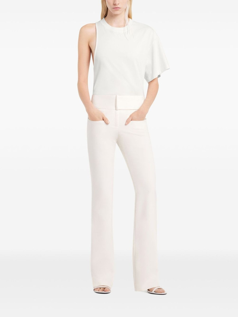 courrèges one-sleeve scuba-jersey T-shirt outlook