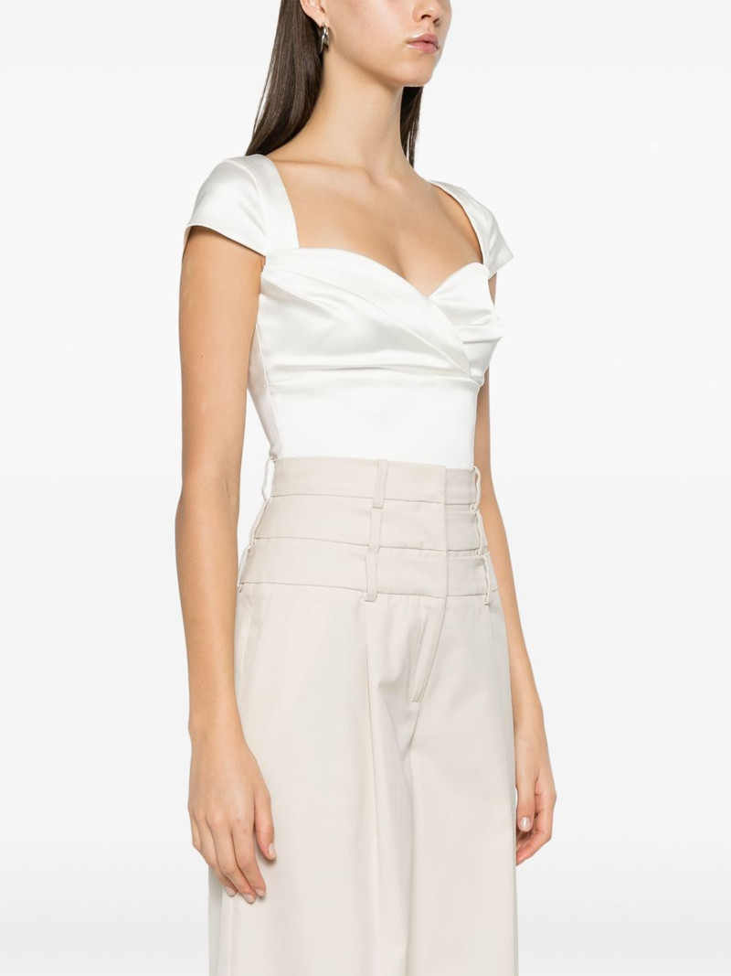 sweetheart pleat-detailing bodysuit 3