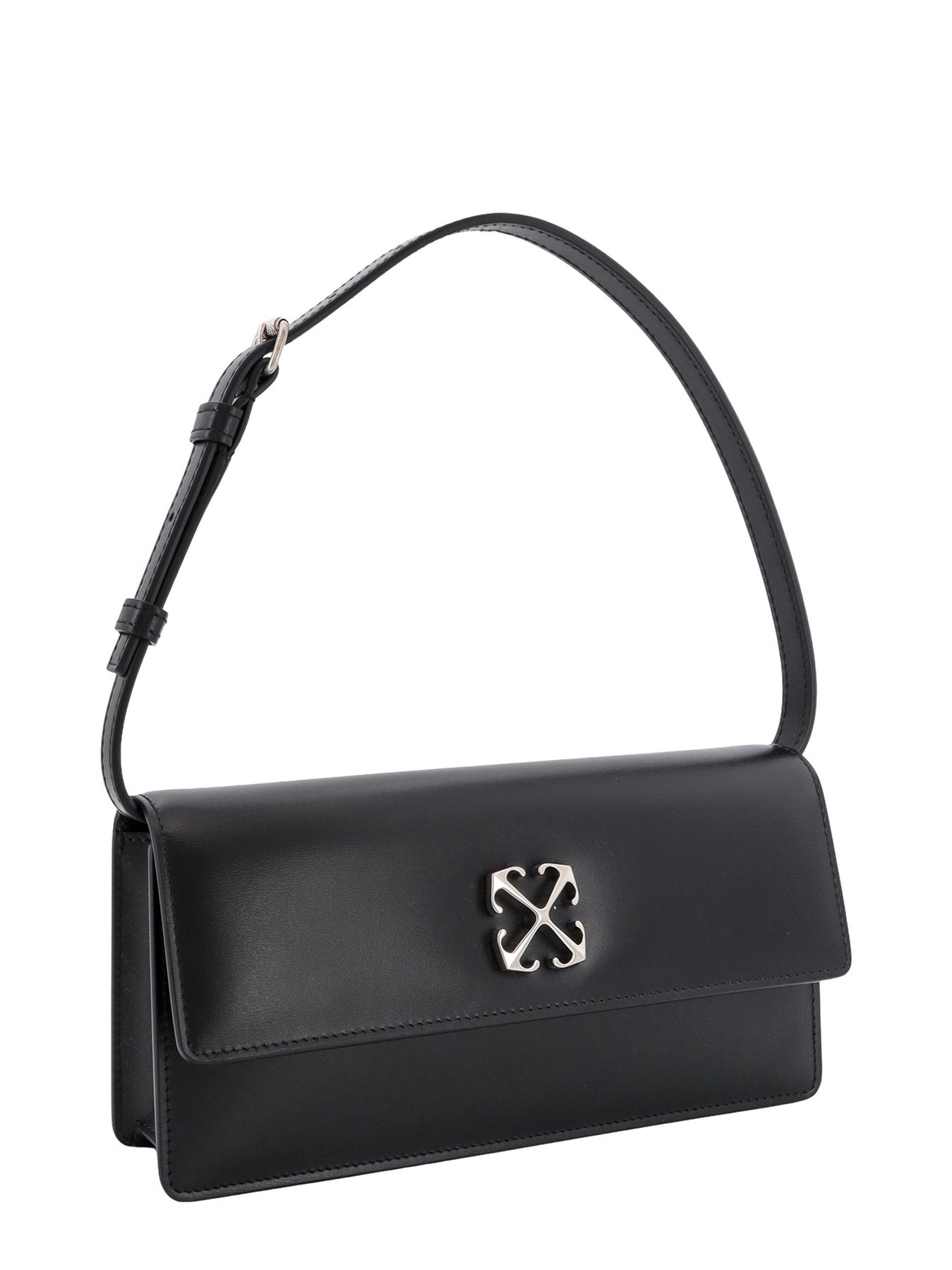 Leather shoulder bag with metal Arrow logo - 3