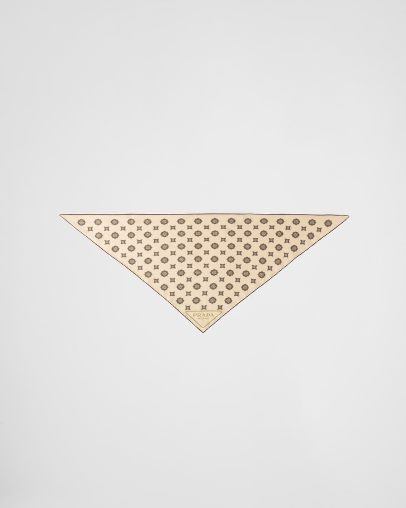 Printed silk twill scarf 3