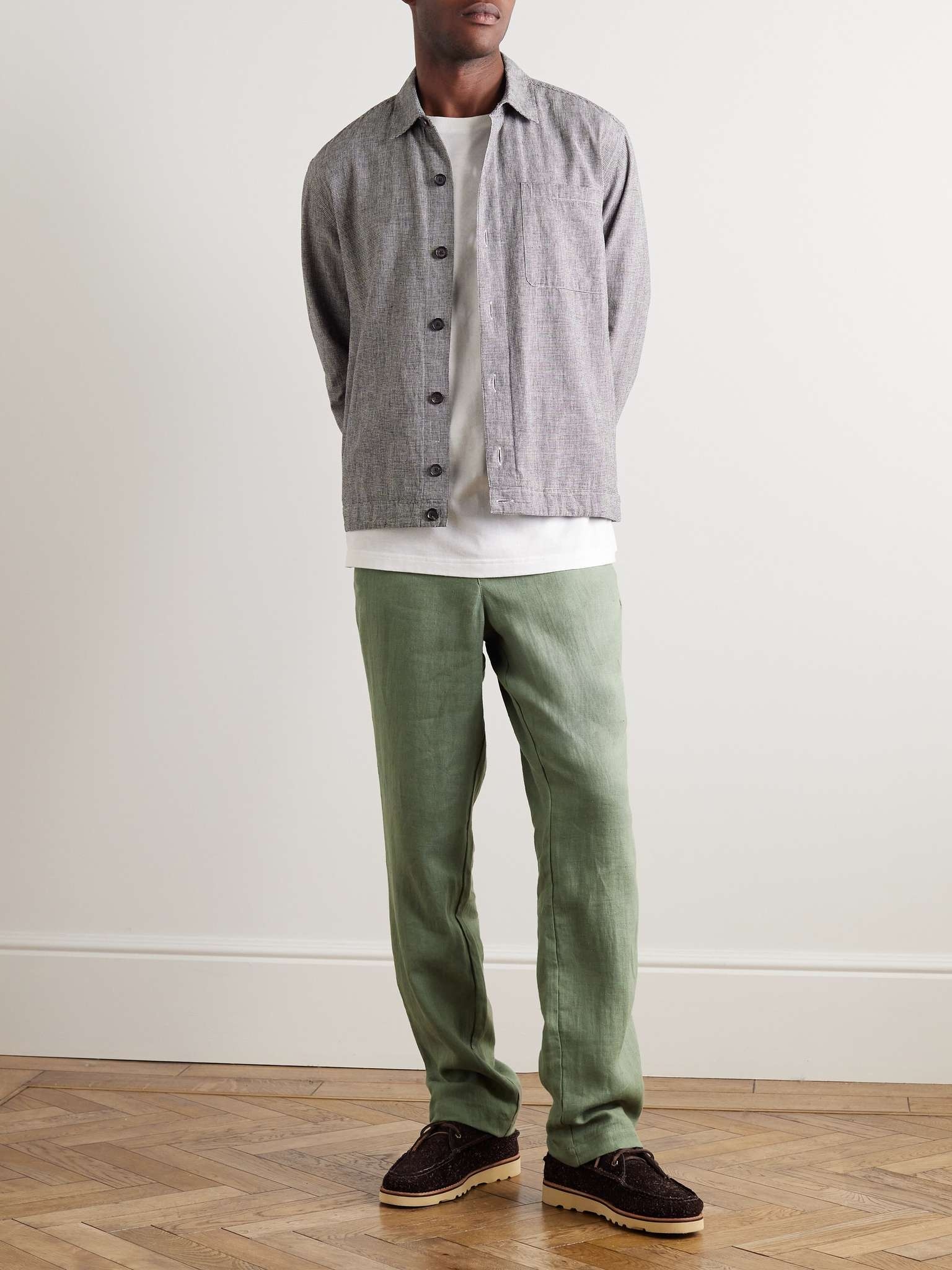 Tapered Linen Drawstring Trousers - 2