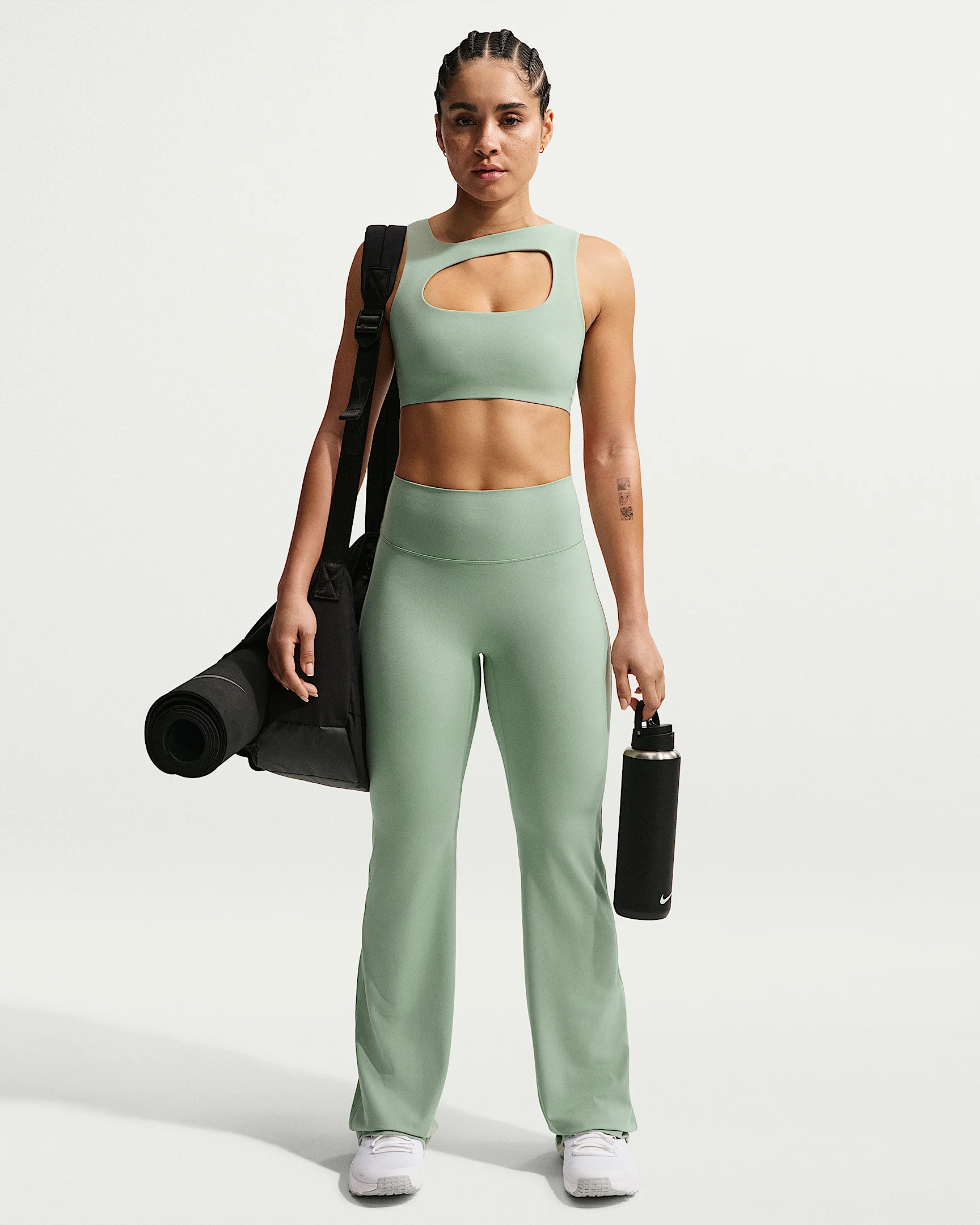 Nike Zenvy Women's High-Waisted Flared Leggings with No Front Seam - 1