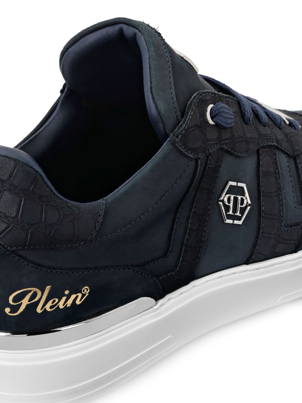 lace-up low-top sneakers - 4
