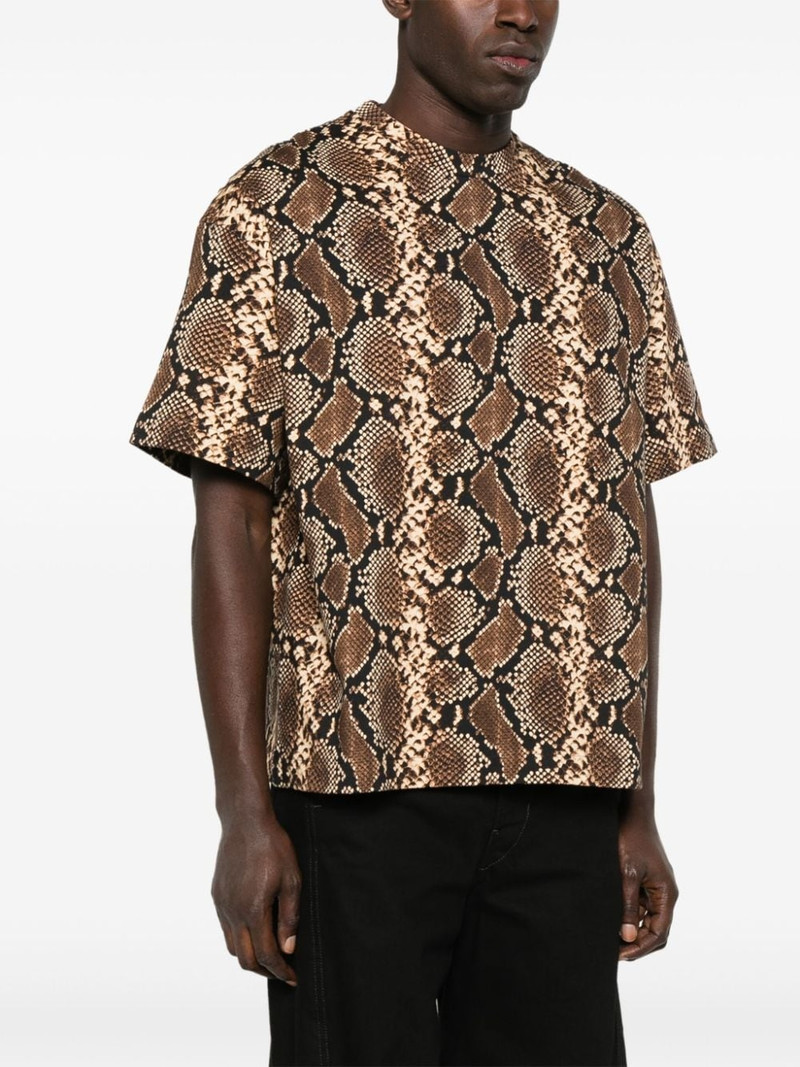 snake-print cotton T-shirt 3
