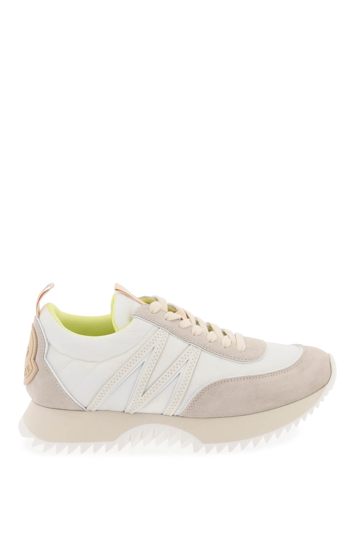 Moncler Basic Pacey Sneakers In Nylon And Suede Leather. Women - 1