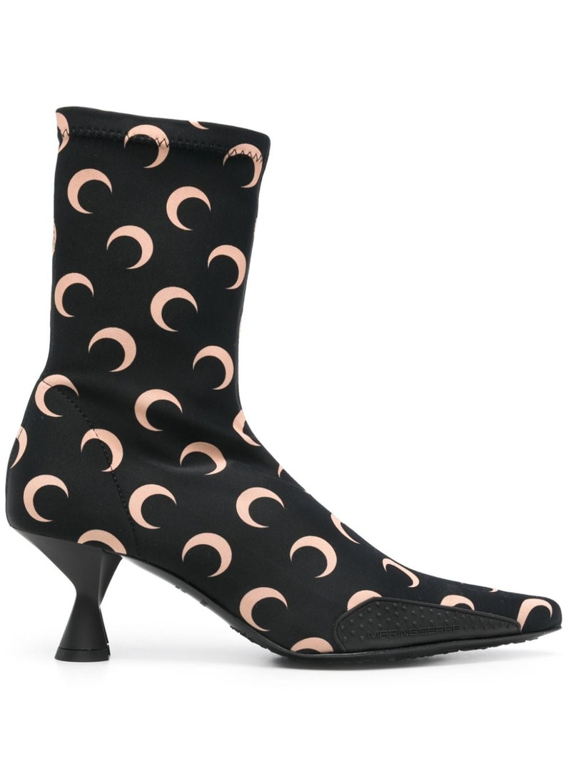 60mm moon-printed jersey boots 1