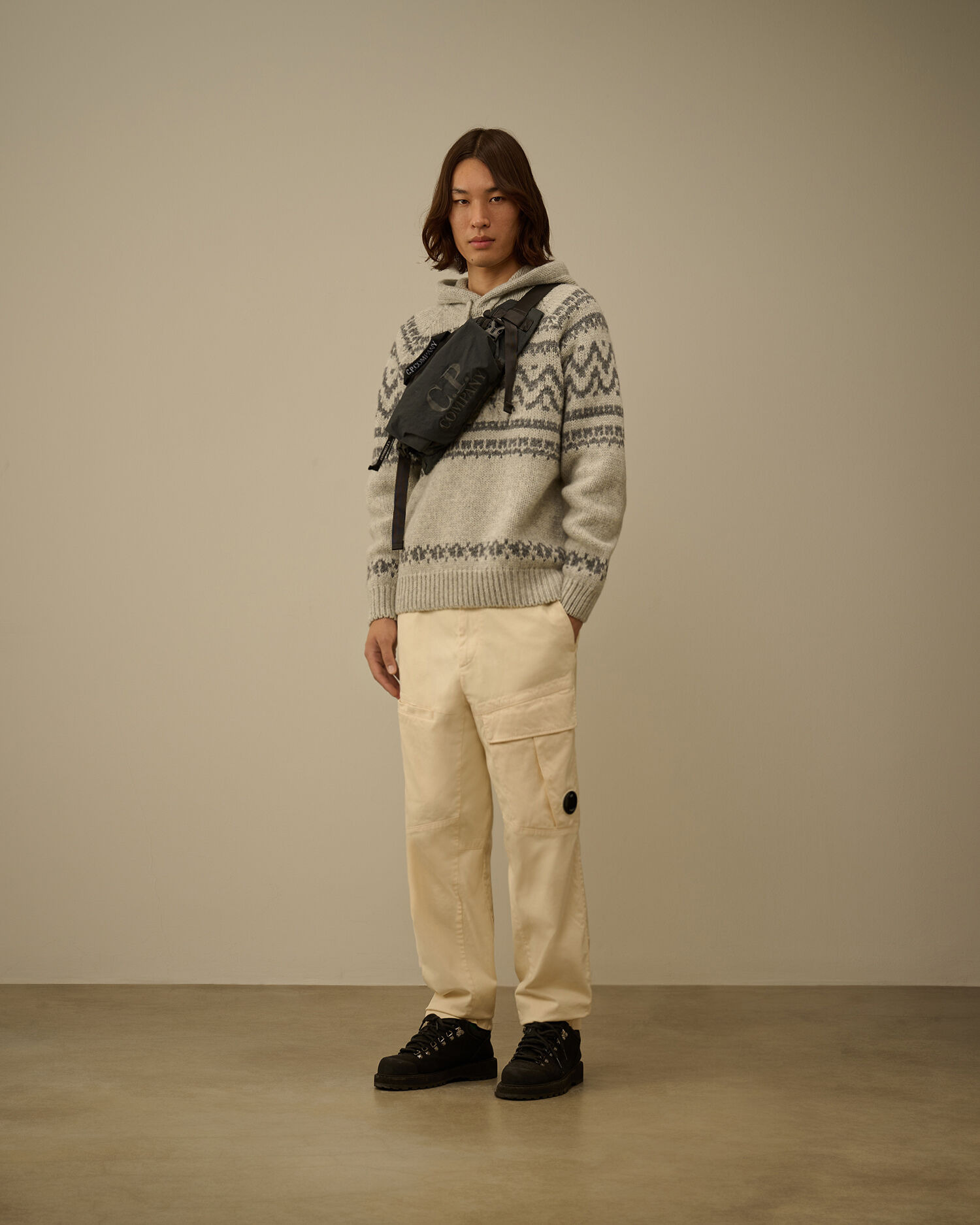 Jacquard Wool Hooded Sweater - 2