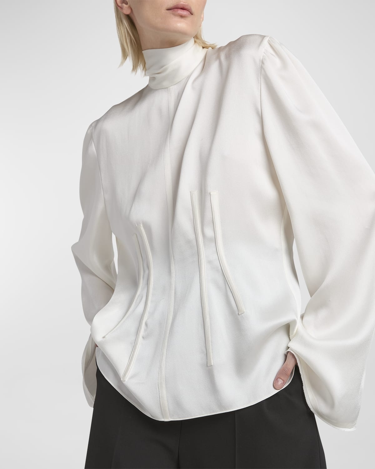 Sculpted Tie-Neck Top - 7