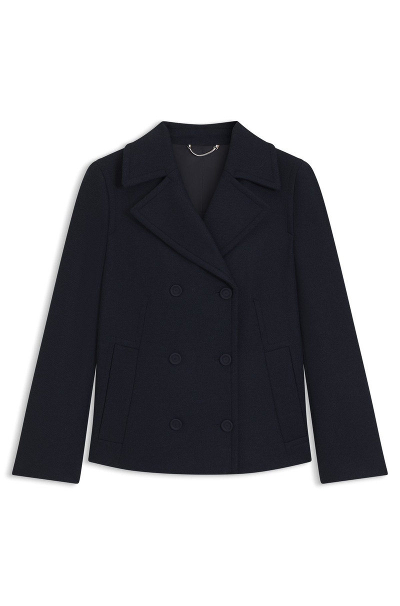 REGULAR-FIT PEA COAT IN A WOOL BLEND 1