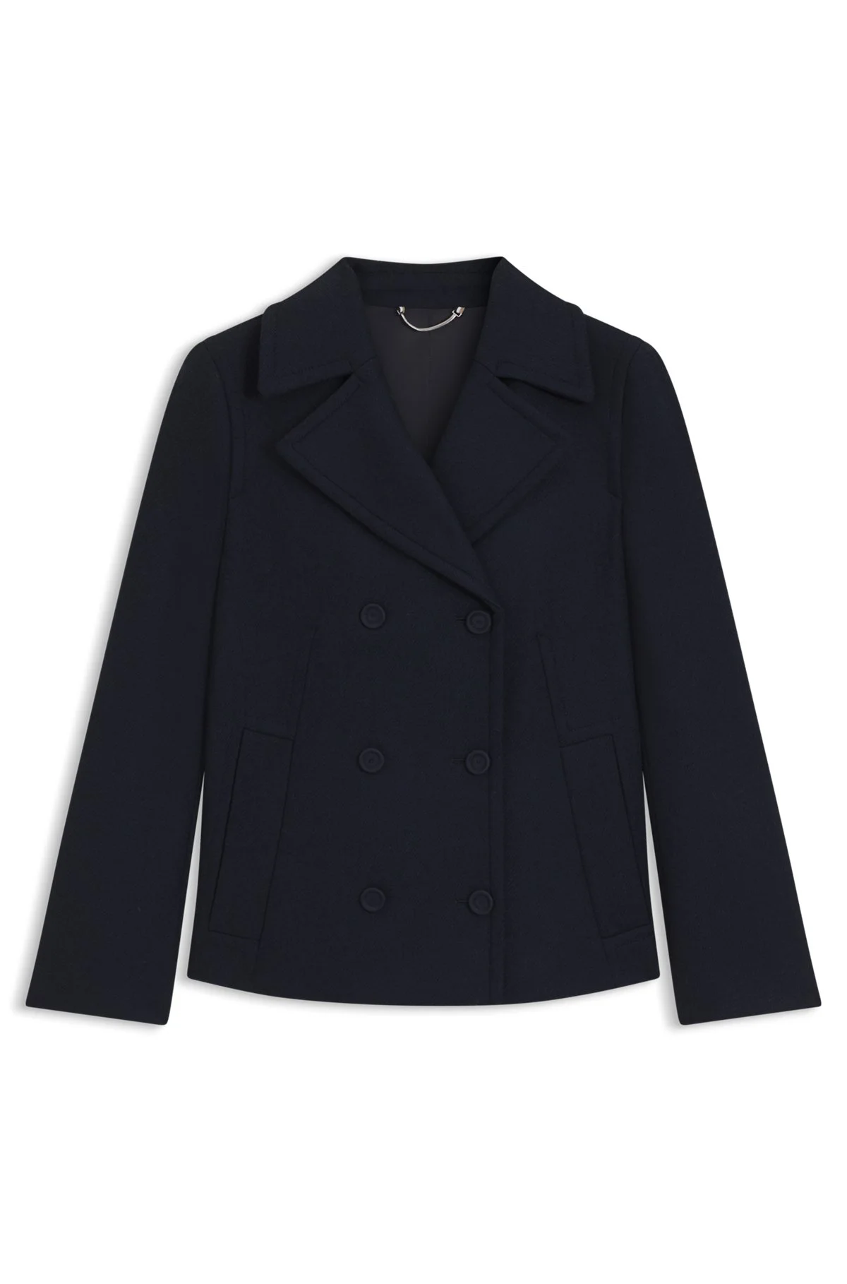 REGULAR-FIT PEA COAT IN A WOOL BLEND - 1