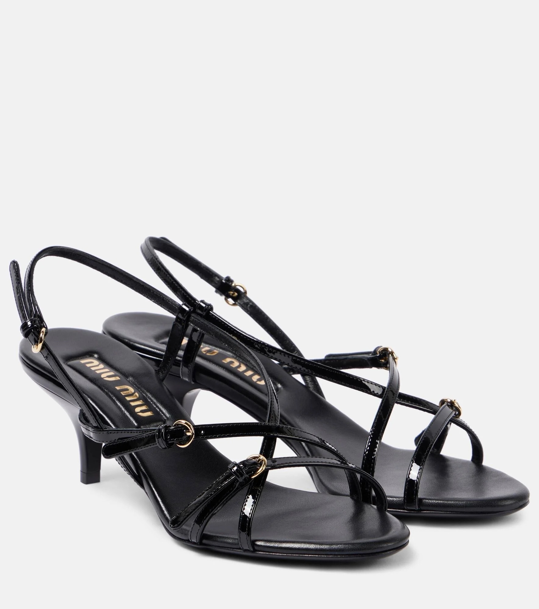 55 patent leather sandals - 1