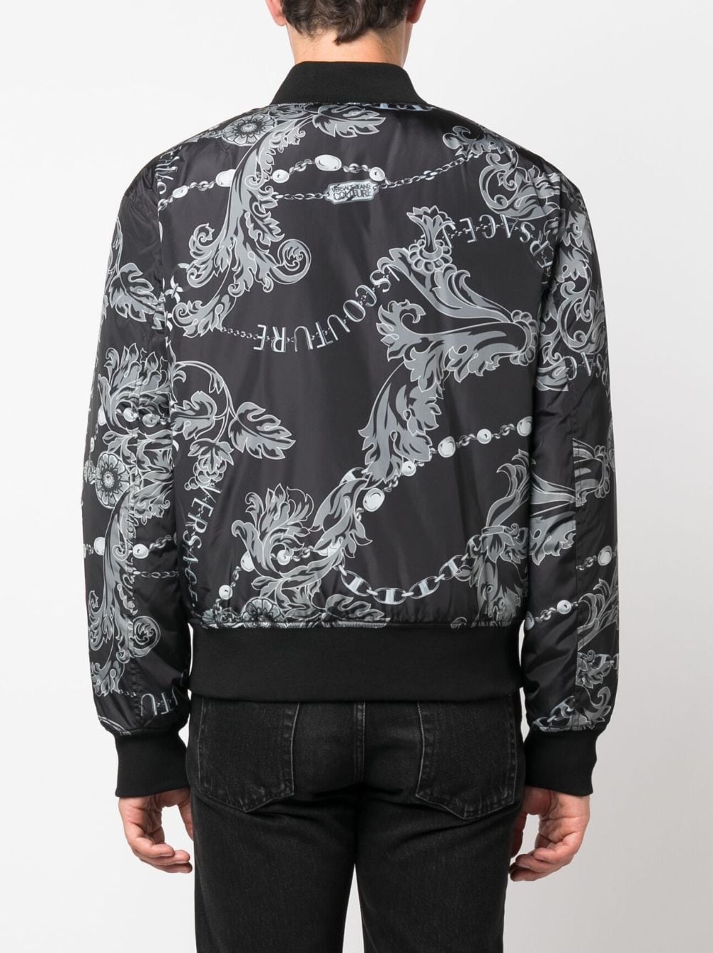 baroque-print bomber jacket - 4