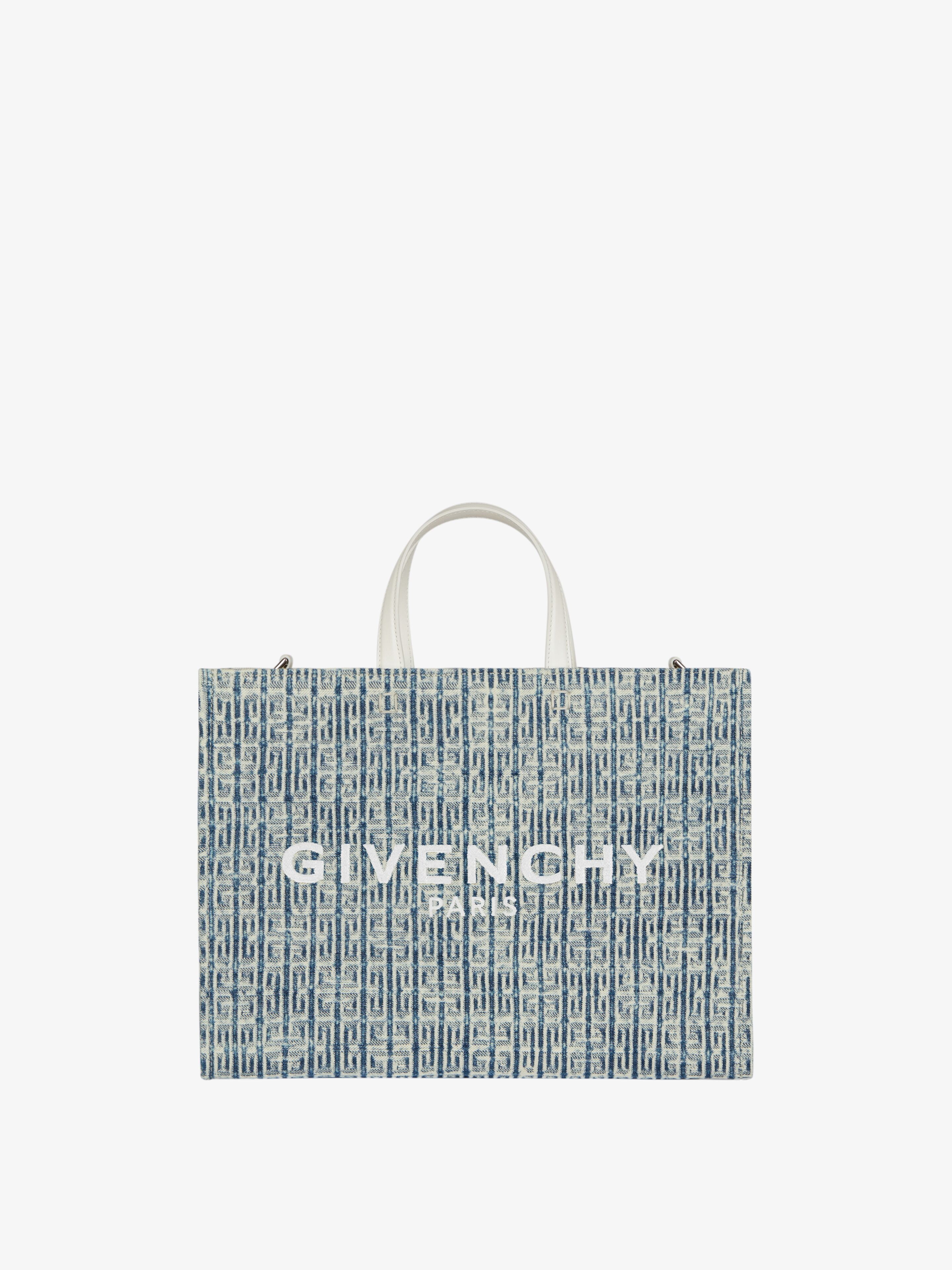 MEDIUM G TOTE SHOPPING BAG IN 4G BLEACHED DENIM - 1