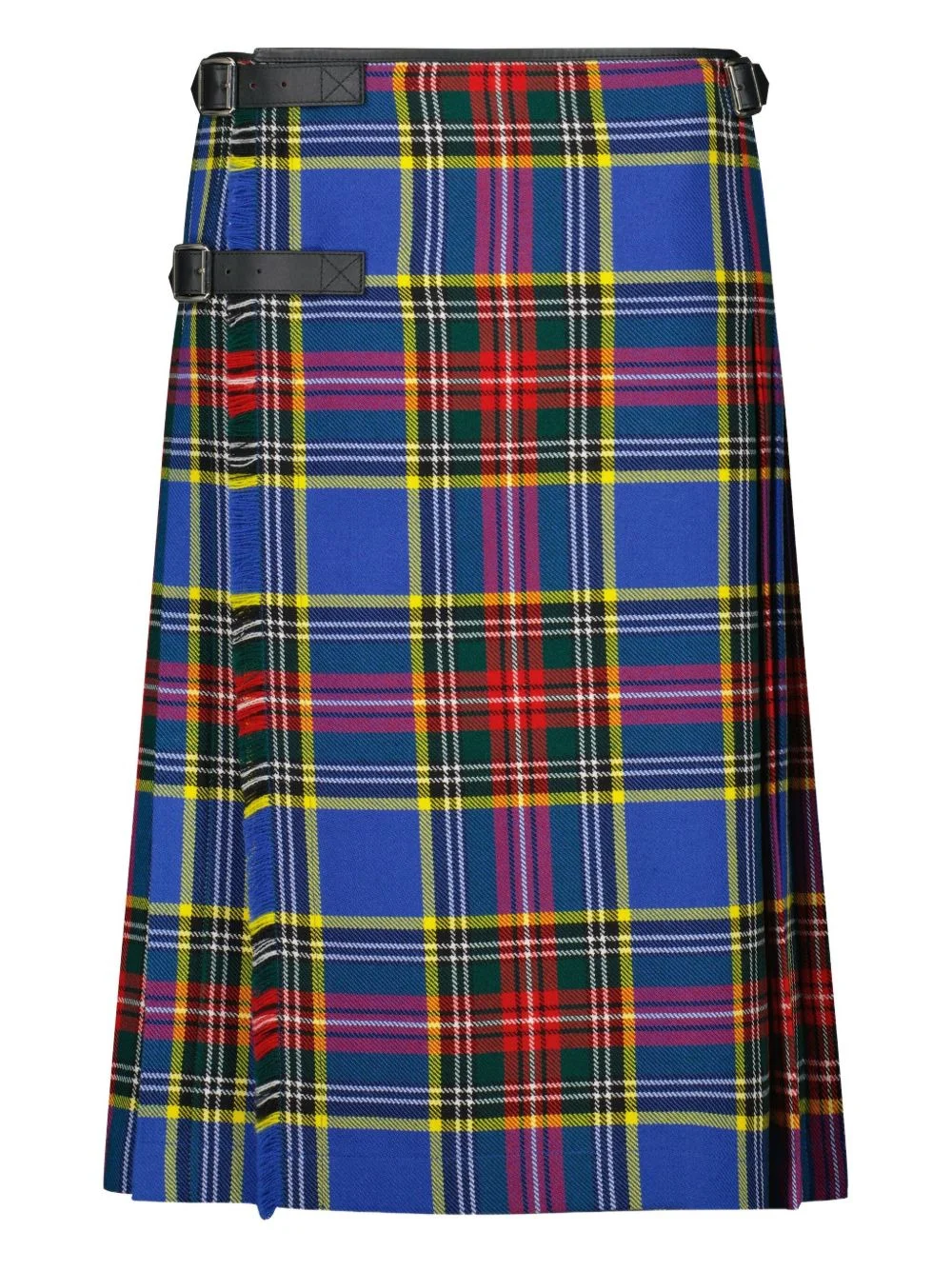 leather-strap midi kilt - 1