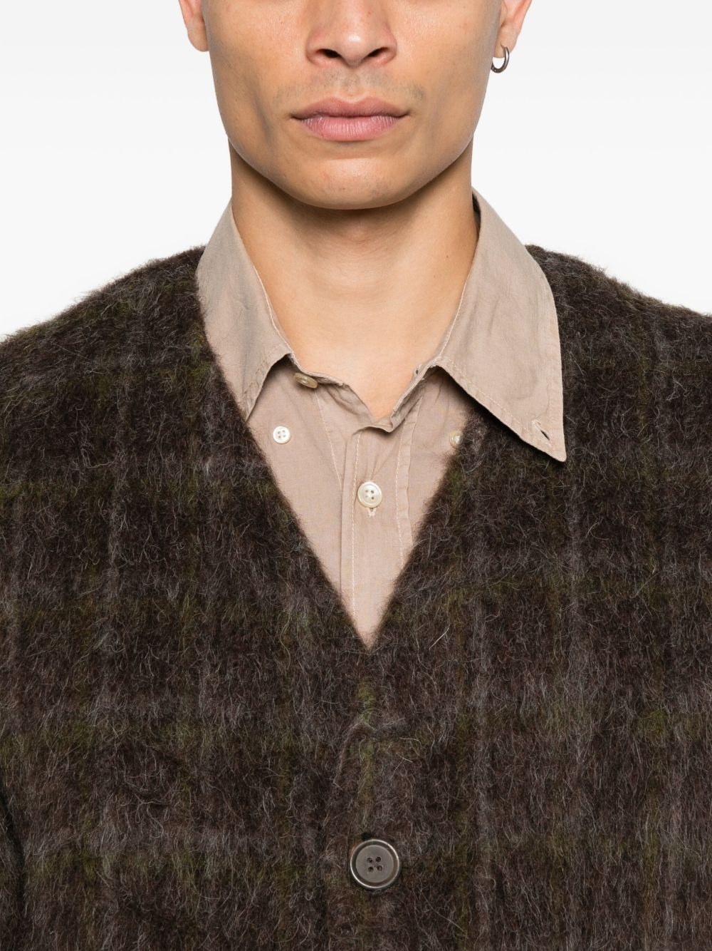 checked cardigan - 5