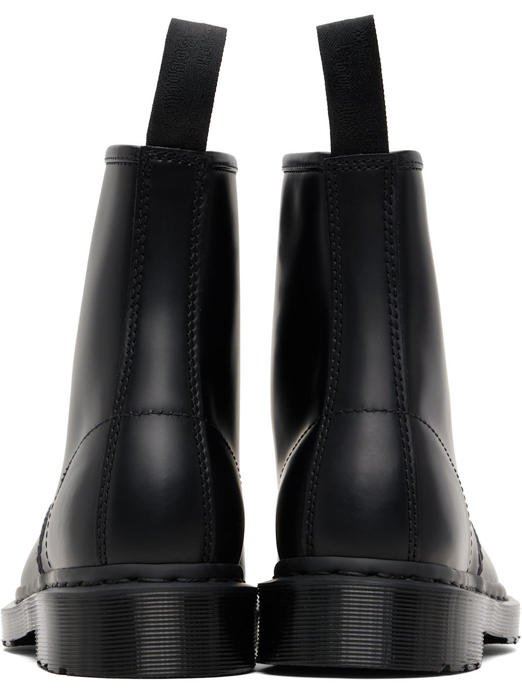Black 1460 Mono Smooth Leather Lace-Up Boots - 2